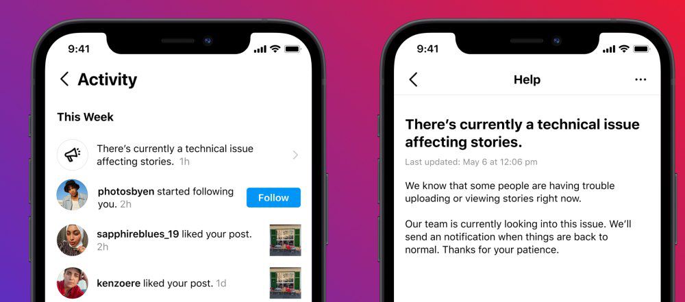 Instagram is down – The Vergine