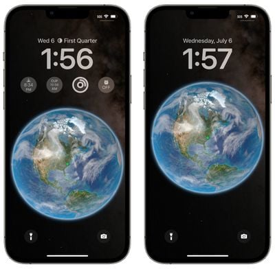 Welt-Wallpaper-Widget ändern iOS 16