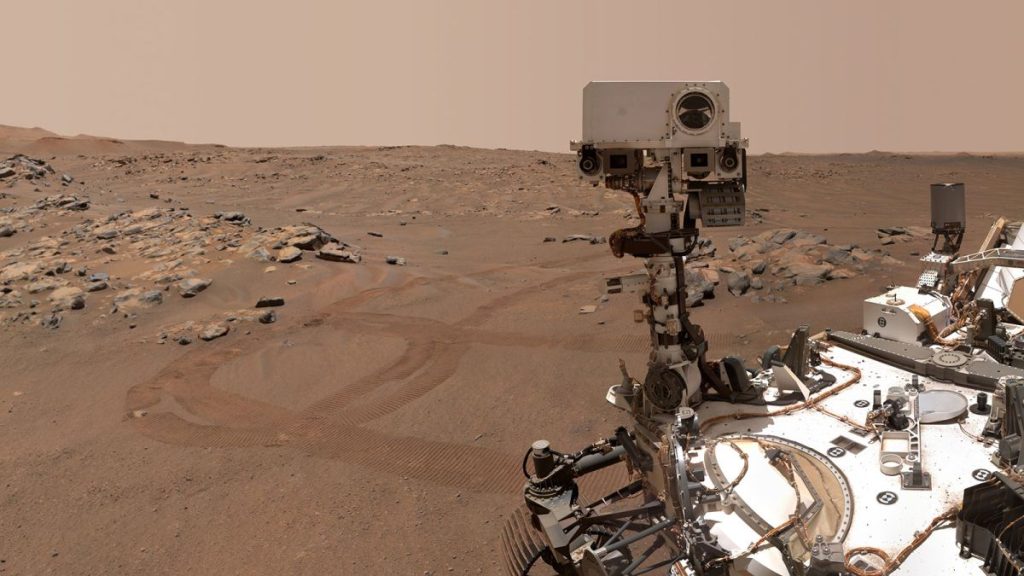 Persistenter Windsensor des Mars-Rover durch Kies beschädigt