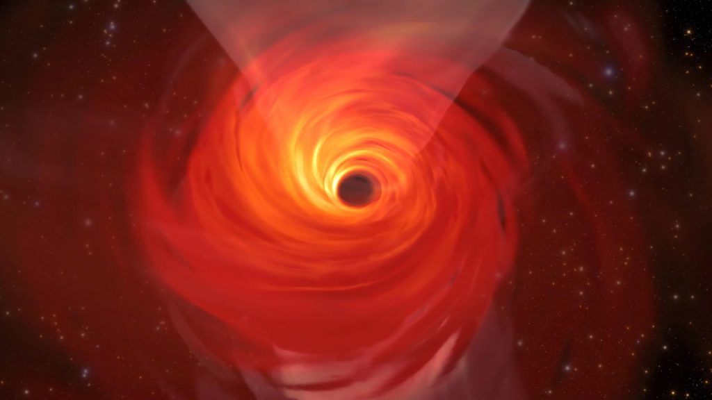 „Erstaunliche“ heiße Gasblase, die um das supermassive Schwarze Loch der Milchstraße glitt