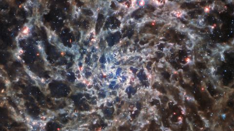 Das Webb-Teleskop hat die 29 Millionen Lichtjahre entfernte Spiralgalaxie IC 5332 entdeckt.